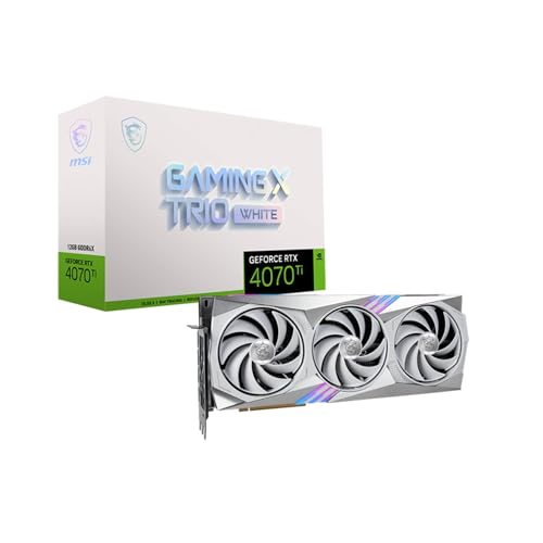 Image of MSI GeForce RTX 4070 Ti Gaming X Trio White 12G GDDR6X VRAM, Tri-Frozr Cooling, 192-bit, 2745 MHz Boost Clock