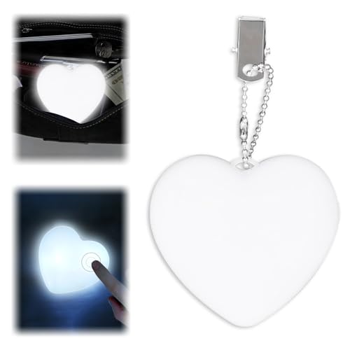 SKIKHN LED Handtaschenlicht,Leichte Herz LEDs mit Sensor automatische,Herzförmiges LED-Handtaschenlicht,Smart Touch LEDs Anhänger Schlüsselanhänger,Herzförmige Nachtlichter,Geschenke für Frauen,Mutter