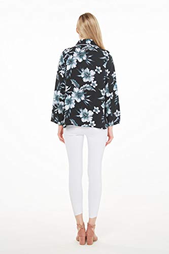 Image of Hawaii Hangover Family Matching Hawaiian Clothes, Midnight Bloom | Family matching Hawaiian outfits, Midnight Bloom, lightweight rayon, machine washable, tropical floral print, luaus, cruises