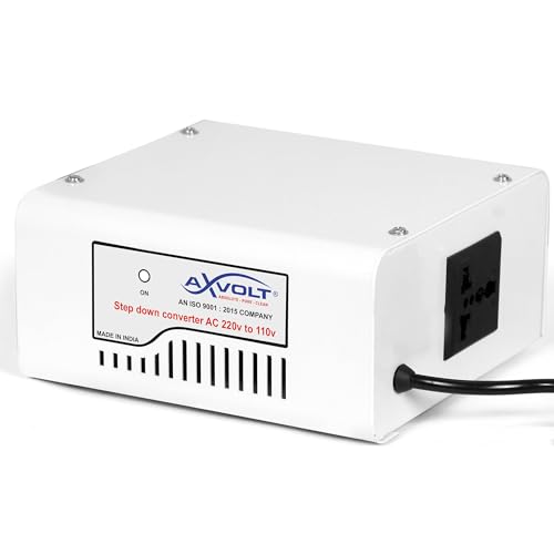 Image of 220v to 110v stepdown transformer voltage converter copper for US appliances upto 150 watt used in India white color