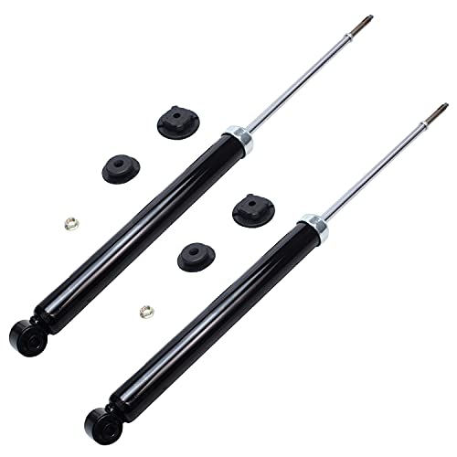 Image of Detroit Axle - Rear 2pc Shock Absorbers for 2006-2014 Toyota Yaris, 2 Complete Shock Absorbers Assembly 2007 2008 2009 2010 2011 2012 2013 Replacement