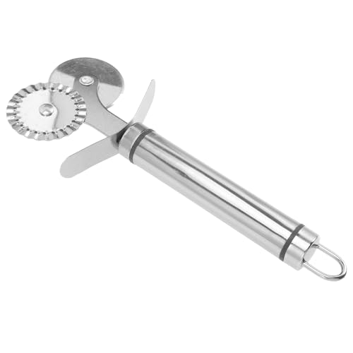 Sewroro Tagliapizza in Acciaio Resistente Doppia Rotella Set da 4 Pezzi Coltello per Pizza e Dessert Utensile da Cucina Versatile per Pizza Torte e Dolci