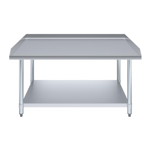 Image of AmGood Stainless Steel Equipment Stand - Heavy Duty, Commercial Grade, with Undershelf, NSF (30 inch Width x 48 inch Length)