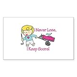 CafePress Never Lose Keep Score Sticker Rectangle Bumper Sticker Car Decal