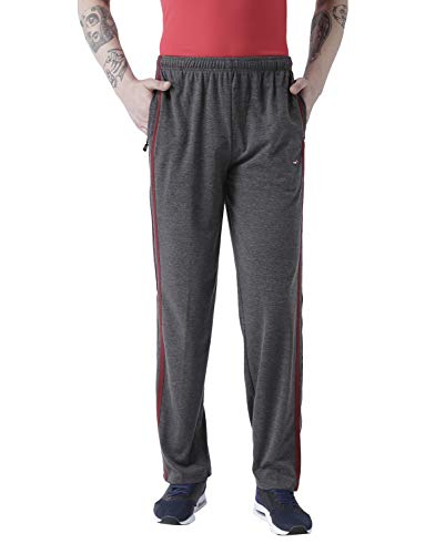 Image of berge' Men Cotton Polyester Comfy Regular Fit Sports Quality Track Pants with Secure Zipper Pocket, Casual Wear Lower Tracks Pant
