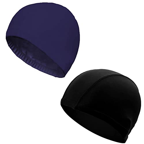 Gorros De Natación Elásticos, 2Pcs Unisex Gorro De Natación, Gorro Piscina Mujer Niños Tela, Gorro Natación Mujer Hombre, Gorro Elásticos De Baño, Unisex Gorro De Natación Piscina, Gorros Piscina Tela