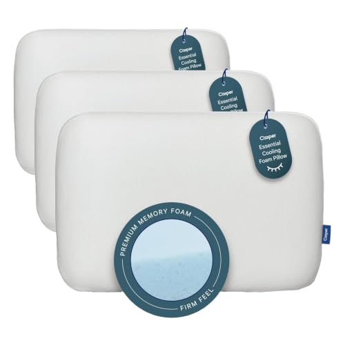 Image of Casper Sleep Essential Cooling Foam Pillow - King Bed Pillow, King (Pack of 3)