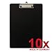 Produktbild Original Falken 10er Pack Klemmbrett-Pocketclip. Made in Germany. Mit stabilem Pappkern und Kunststoffbezug für DIN A4 mit Tasche am Rücken schwarz ideal für Inventur und Lagerwirtschaft