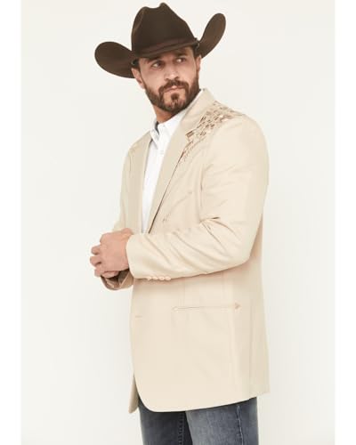 Scully Men's Floral Embroidered Sportcoat Big - P-916-BIG 50 REG US Sand2