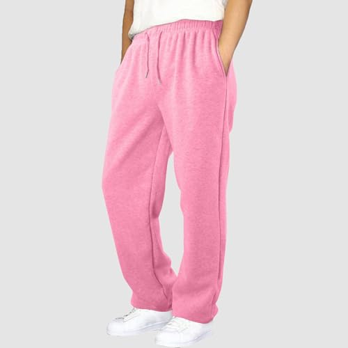 Boys' Open Bottom Sweatpants Baggy Elastic Waist Straight Leg Joggers Pants Kids Trendy Preppy Clothes with Pockets2