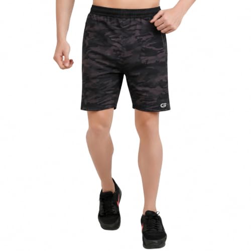 Image of GYMIFIC Shorts Pant for Men Military Camouflage Pattern | Lightweight Running & Sports Shorts for Men