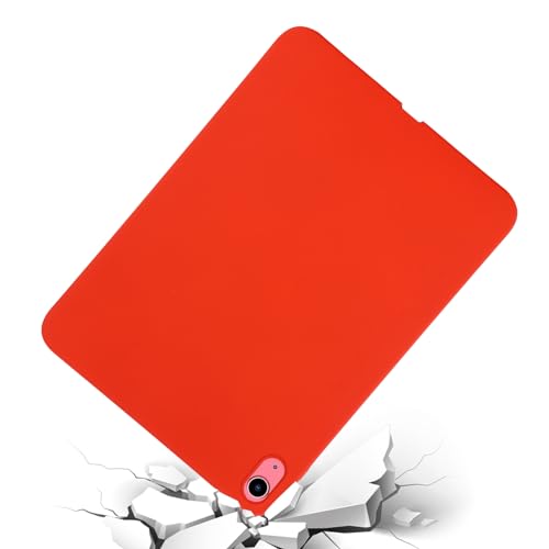 Coque iPad 10e génération 2022 en silicone TPU souple rouge protège votre tablette 10,9 pouces - 4