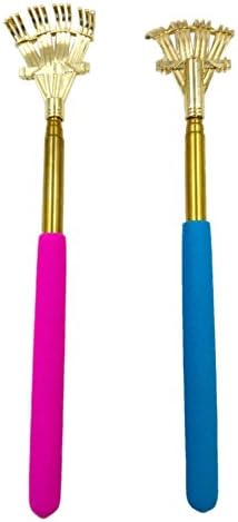 zdyCGTime Steel Transportable Extendable Telescopic Rake Claws Again Scratchers/Hand Massager/backslap with Rubber Handles