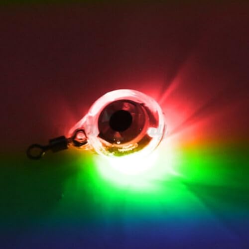 15 luces LED intermitentes de pesca de forma redonda bajo el agua de caída profunda en diferentes colores (1 pieza colorida)