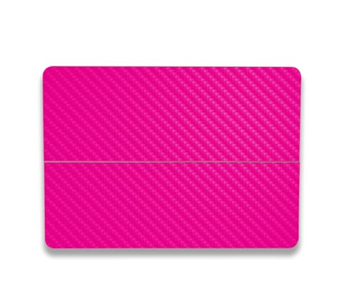 Image of MightySkins Carbon Fiber Skin Compatible with Microsoft Surface Laptop Studio 2 (2023) Full Wrap Kit - Solid Hot Pink | Protective Durable Textured Carbon Fiber Finish | Made in The USA