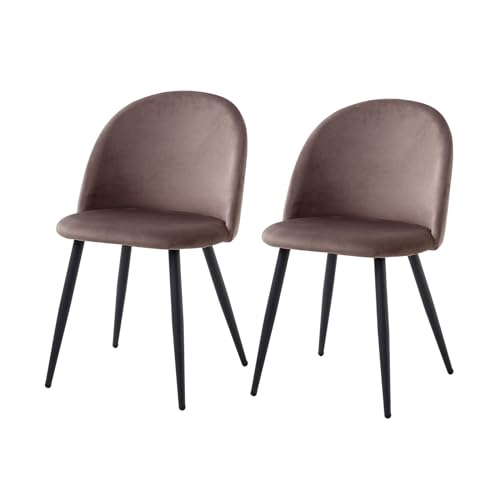 Jzgorc Pack De 2 Silla De Comedor, Silla De Comedor De Terciopelo Suave, Silla De Cocina Con Patas De Metal, Silla De Comedor Moderna Con Almohadilla Protectora Ajustable - Marrón Jzgorc Pack De 2 Silla De Comedor, Silla De Comedor De Terciopelo Suave, Silla De Cocina Con Patas De Metal, Silla De Comedor Moderna Con Almohadilla Protectora Ajustable - Marrón