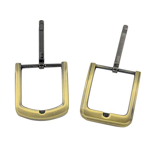 Dgol Leather Craft Diy 2 Pcs Bronze Strap Prong Pin Belt Buckle Webbing Buckles 1-1/2 Inch (40 Mm) #TOP3