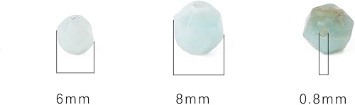 Miniatura 2 de Cuentas redondas facetadas de ágata de dragón negro natural de 0.236 in 14.2 inhebra para la fabricación de joyas