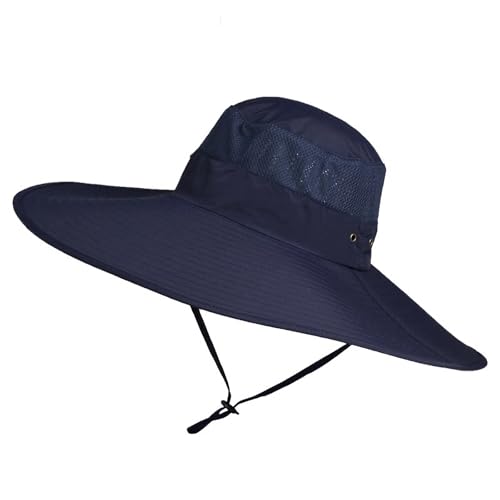Image of HUAMULAN Wide Brim Sun Hats Men and Women Bucket Safari Fishing Hat for Hiking Garden Lawn Work Camping Outdoor