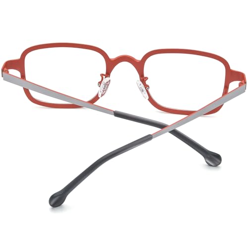 Image of FONEX Colorful Pure Titanium Glasses Frame Women Retro Round Eyeglasses
