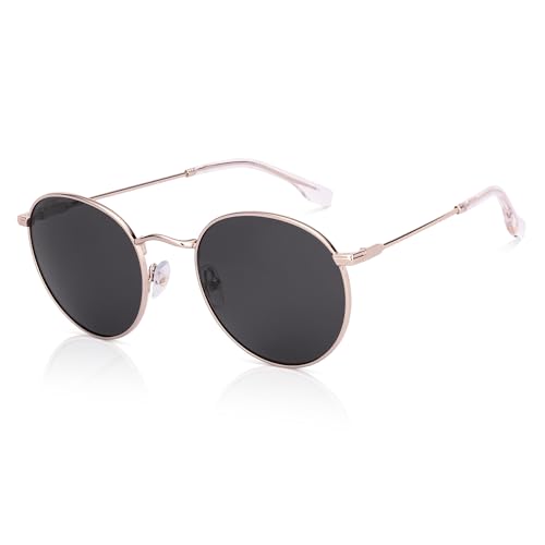 Image of John Jacobs | Full Rim Round Stylish & Premium Sunglasses | Polarized and 100% UV Protected | Men & Women | Medium | JJ S70019