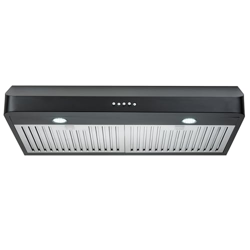 30 Inch Under Cabinet Range Hood Kitchen Vent Hood with 900CFM, Stainless Steel Kitchen Stove Vent Hood for Ducted, with Permanent Stainless Steel Filters
