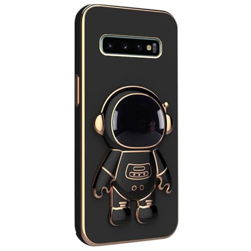 Image of for Samsung Galaxy S10 Plus Case Cute 3D Astronaut Stand Design Camera Protection Shockproof Soft Back Cover (for Samsung Galaxy S10 Plus, Black)