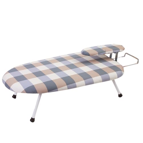 LXRHLIKG Small Tabletop Ironing Board, Portable Ironing Boards with Iron Rest, Standard Size 24"×15"×7" (Color : Blue)