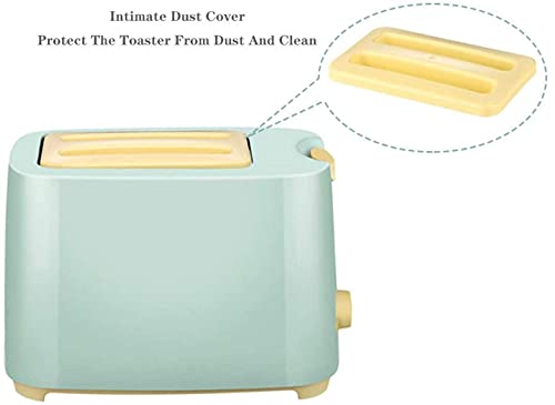 HYLK Retro-Edelstahl-Toaster, Mini 2-Slice Extra Wide Slot Toaster, Classic Oval, Blau Mit Edelstahl - Vollautomatisch – Bild 3