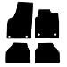 Price comparison product image Carsio Tailored Black Carpet Car Mats for Meriva A 2005 to 2010-4 Piece Set With 4 Clips