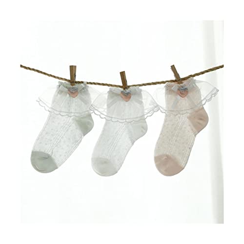 Walking Socks Cotton Baby Socks Breathable Socks Children's Socks for Girls 3 Pairs Suitable for Kids Daily Wear Thick