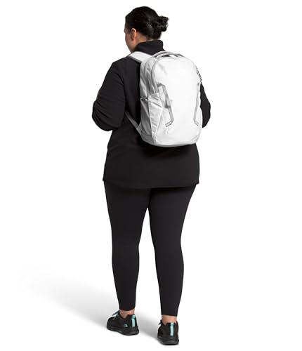 Image of The North Face Women's Vault Everyday Laptop Backpack - Commuter Travel Bag, Water-Repellent, Spacious Main Compartment, TNF White Metallic Melange /Mid Grey-NPF, One Size