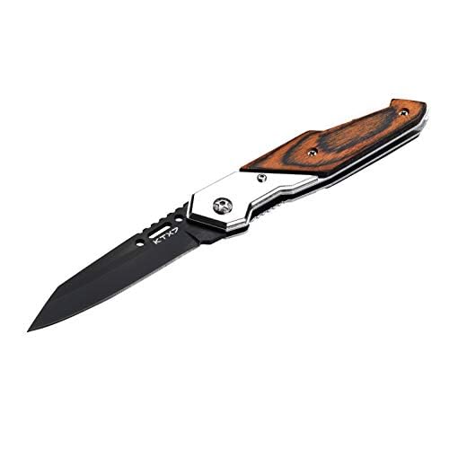 KTX7® Messer Klappmesser Taschenmesser RS mit Holzgriff