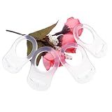 4Pcs Pacifier Adapter Rings Transparent Silicone Rings for Pacifier Clip Button Soother Pacifiers Dummy Holder Newborn Gift Safe for Baby (Transparent)