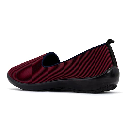 Image of Khadim's Maroon Women Casual Shoe | Slip On | Sneaker