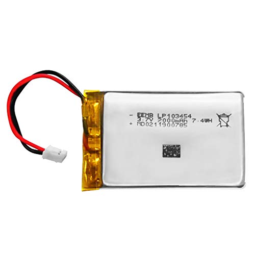 EEMB Batería de polímero de iones de litio de 3.7 V 2000 mAh 103454 Lipo batería recargable de iones de polímero de litio con conector JST