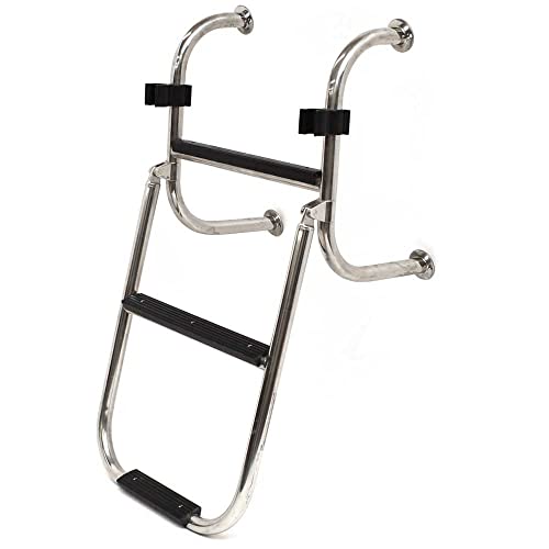 Bay Cat Boat Folding 3-Step Stainless Steel Ladder