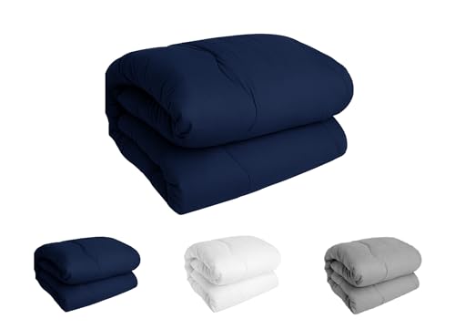 Edredom CASAL Algodao 200 FIOS Avulso Dupla face HOTEL POUSADA (AZUL MARINHO, CASAL/QUEEN)