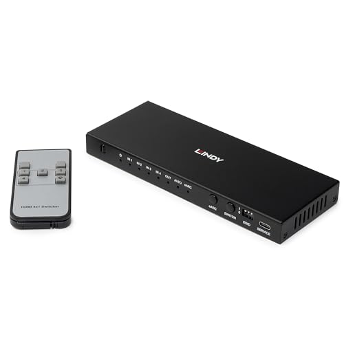 Lindy 38386 Commutateur HDMI 8K60 4 Ports avec eARC