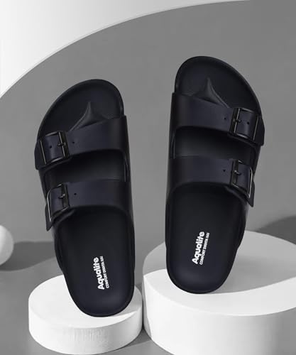Image of Aqualite NEO-1258 Men Slides Sandal with Slip-on wear, Comfort and Flat Base Sandal for dailywear uses