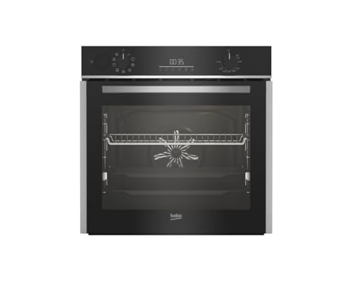 Four encastrable Pyrolyse Chaleur tournante et brassée BEKO BCBIS14300MPSE Inox - Porte froide - 72L - 59,4 cm