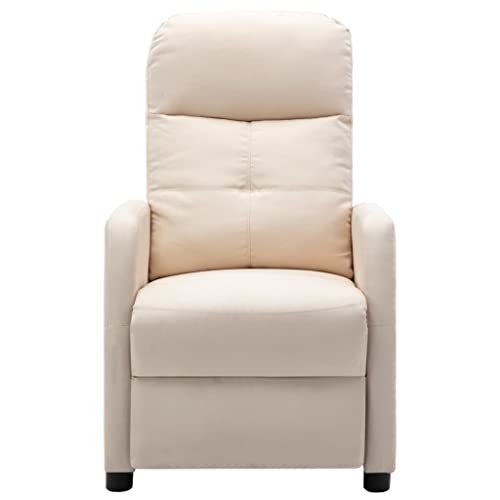 Yuhi-Hqyd Electric Massage Recliner,Adjustable Tv Chair,Heated Chair,Theater Seating,Includes Usb,Remote Control,With Side Pocket,Adjustable Headrest And Footrest,Assembly Required, Cream Fabric #TOP2