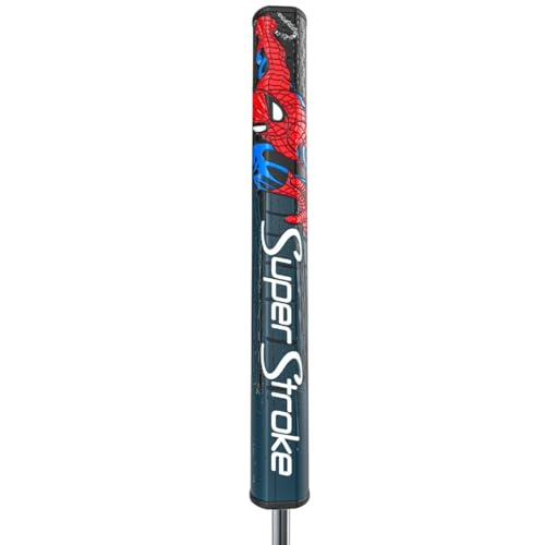 SuperStroke Tour 2.0 Putter Grip, Spider-man, Marvel Line, Improves Feedback and Tackiness, Reducing Taper to Minimize Grip Pressure, Polyurethane Outer Layer