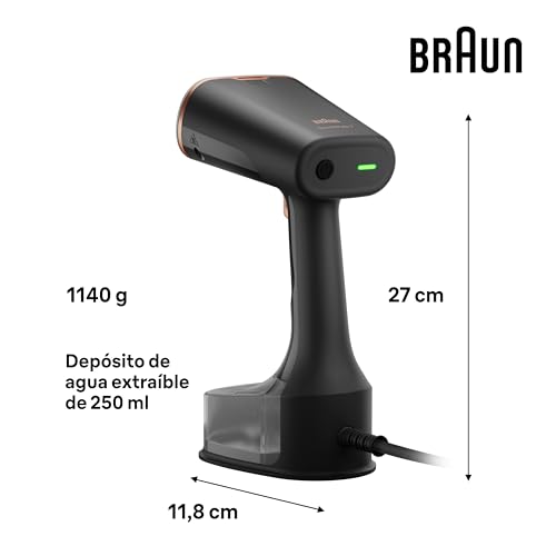 Miniatura 3 de Braun Quickstyle 7 Gs7077bk, Plancha De Vapor Vertical Con Suela Calefactable Freeglide 3d, Steamer Con Calentamiento Rápido, Flujo Vapor 35 G Min, Capacidad 250 Ml, Cable 3 M, 1600w, Negro