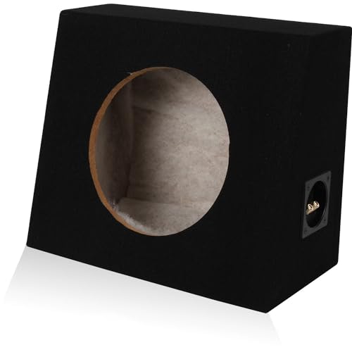 Single 10' Subwoofer Angled Truck or Hatchback Box Enclosure