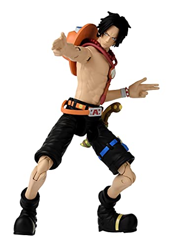 Bandai - Anime Heroes - One Piece - Figurine Portgas D. Ace 17 cm - Licence Officielle One Piece - Figurine d'action articulée Ace - 36934
