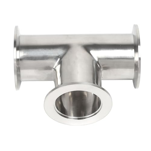 Image of QiiMii Vacuum Fittings - KF-50 Tri Clamp Tee 3 Way Stainless Steel SS304
