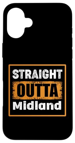 Straight Outta Midland Texas USA ���g�� �A���e�B�[�N�� ���B���e�[�W �X�}�z�P�[�X iPhone 16 Plus �p