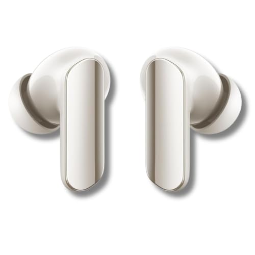 Image of Lynacz Original Blutooth, Earbude, Earphone Compatible with Ralme, C85 Pro, C85, C8, C75x, C65, Buds Air 7 Pro TWS Earbuds with 53 dB ANC, LHDC, 45Ms Low Latency, 360 Spatial Audio, IP55 (White)