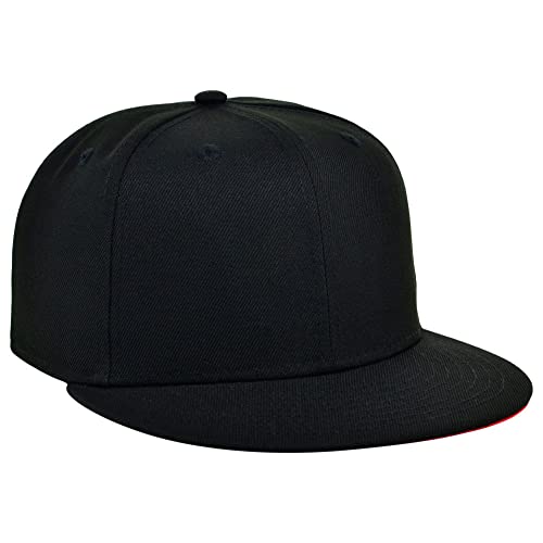 Image of Lids Blank Premium Full Court w /Colored Under Visor Fitted Cap